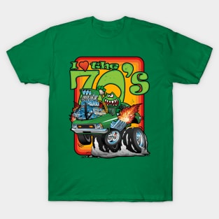 I Love the Seventies Classic Funny Car Cartoon T-Shirt